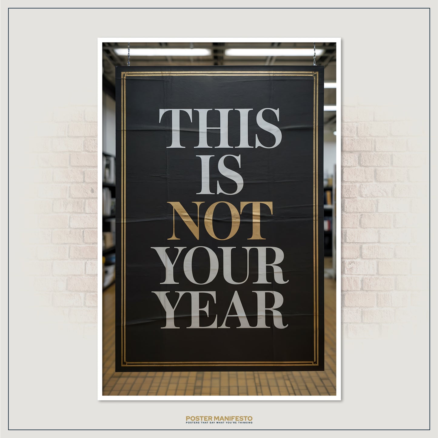 Classy modern office decor print with humorous and blunt message