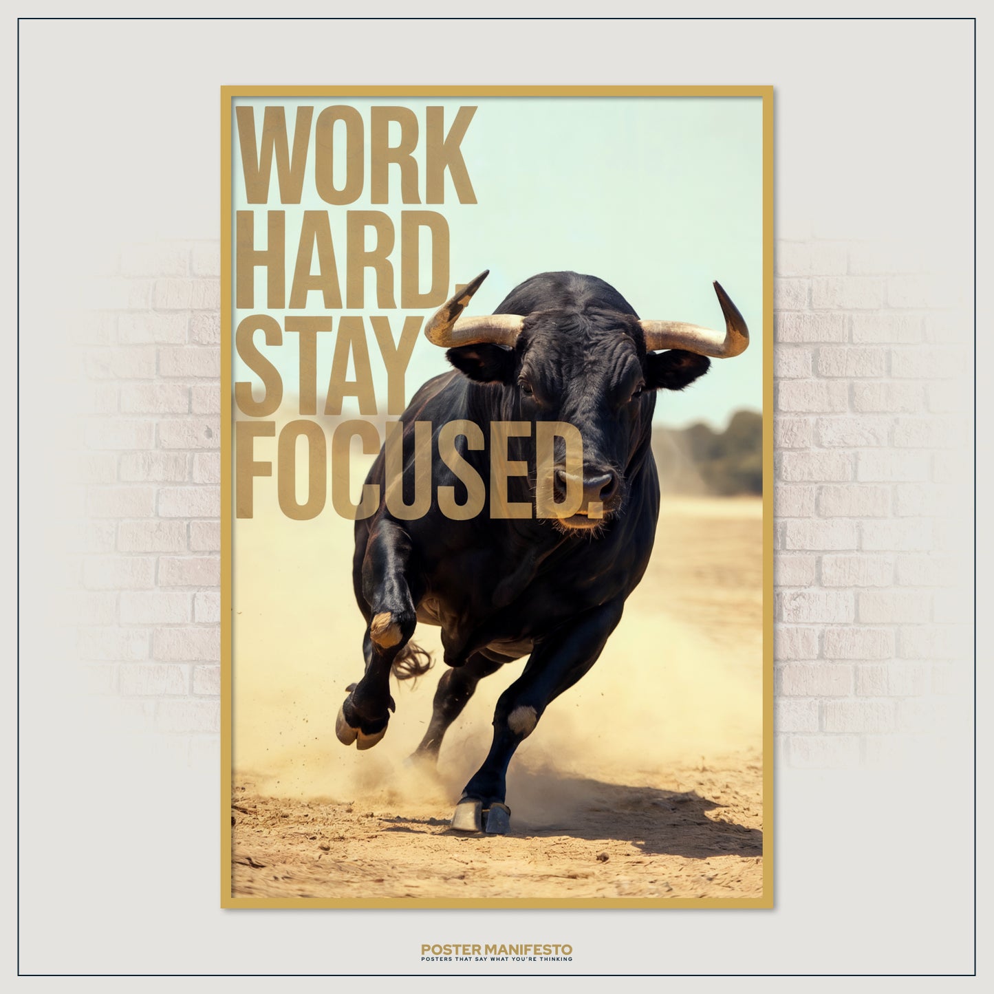 Inspirational wall art featuring strength and determination.