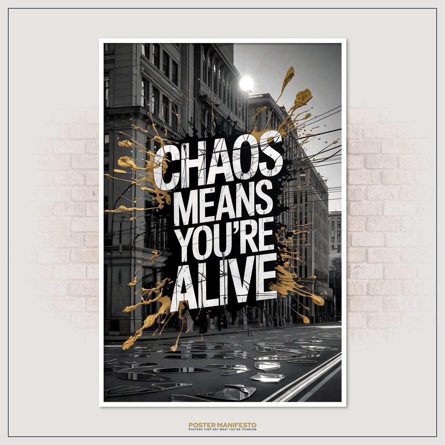 Modern wall art embracing chaos with urban street style