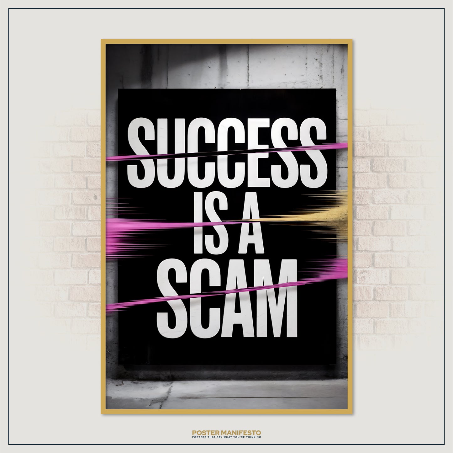 Urban-style poster with bold white text and colorful dynamic streaks
