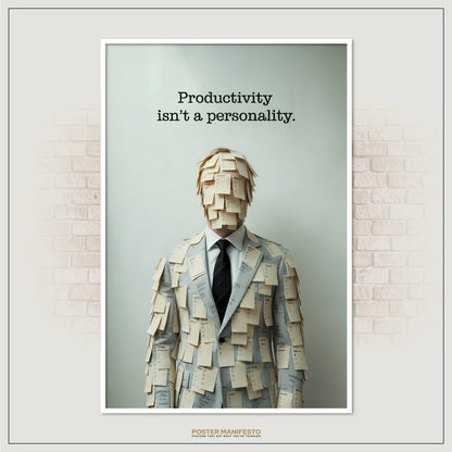 Modern office decor print blending humor, realism, and a bold truth quote