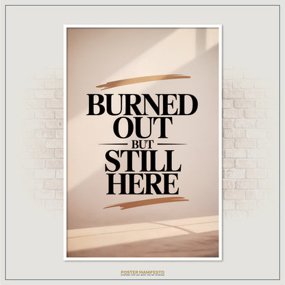 Modern office decor print blending resilience message with minimalist design