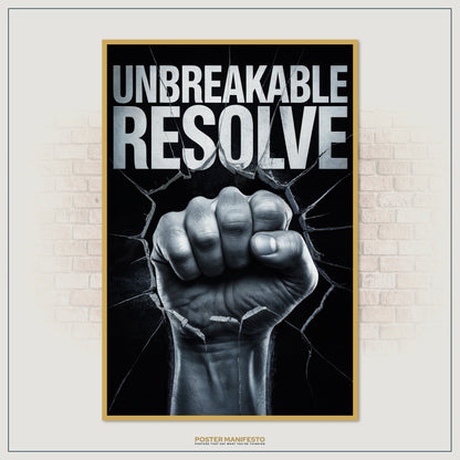 Strong motivational wall art symbolizing resilience and toughness.