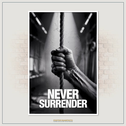 Inspirational wall art symbolizing perseverance with bold text