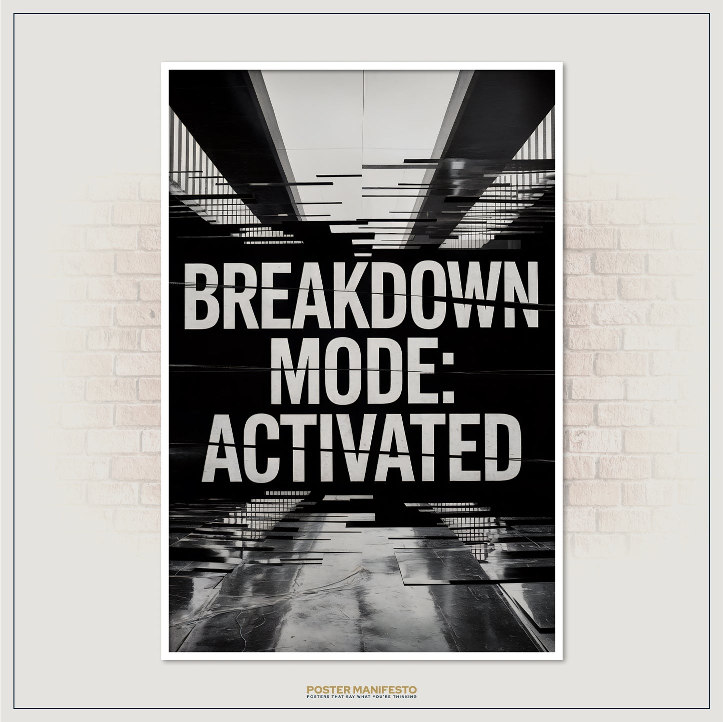 Distressed typography design representing burnout and mental strain