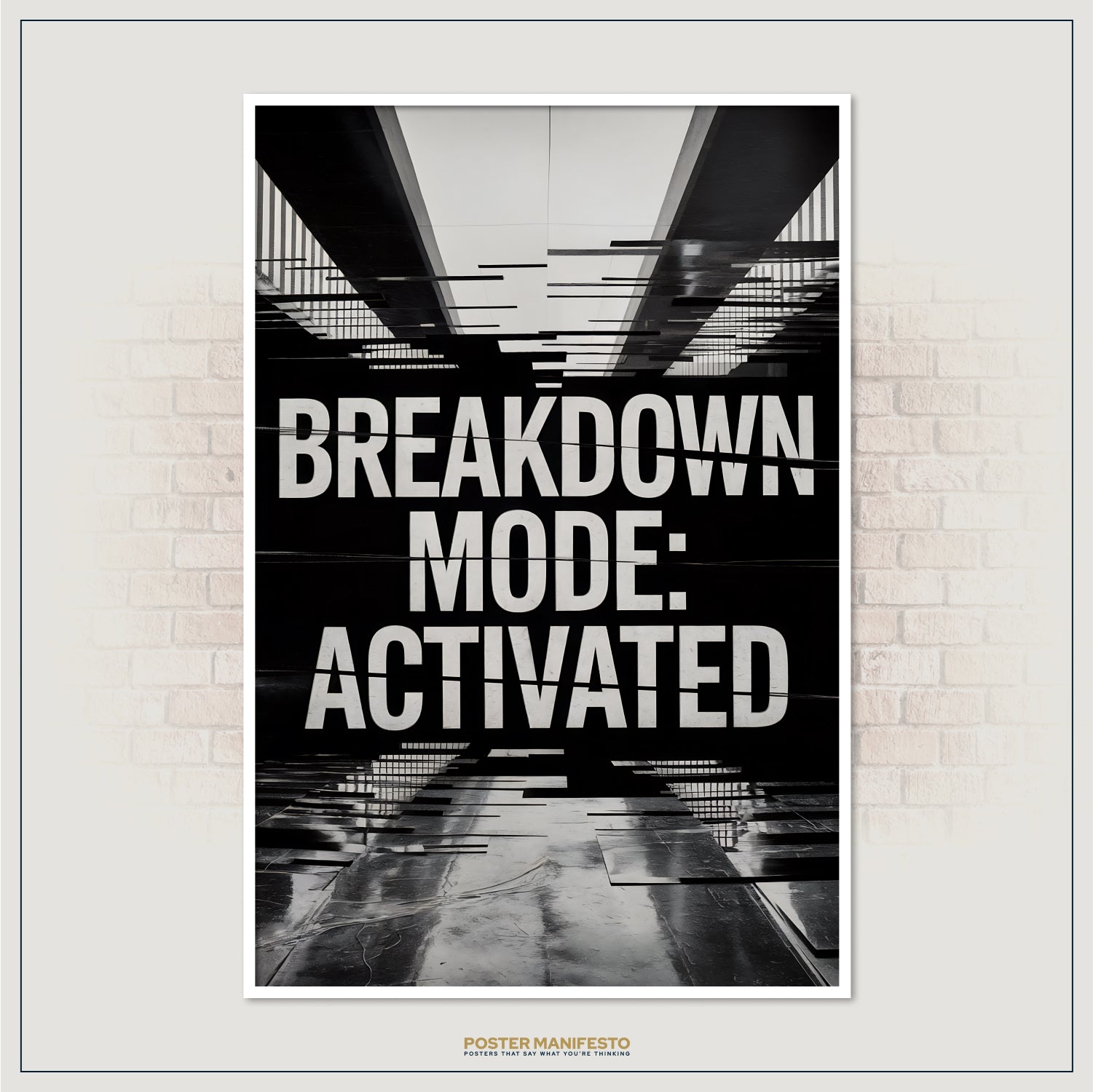Distressed typography design representing burnout and mental strain