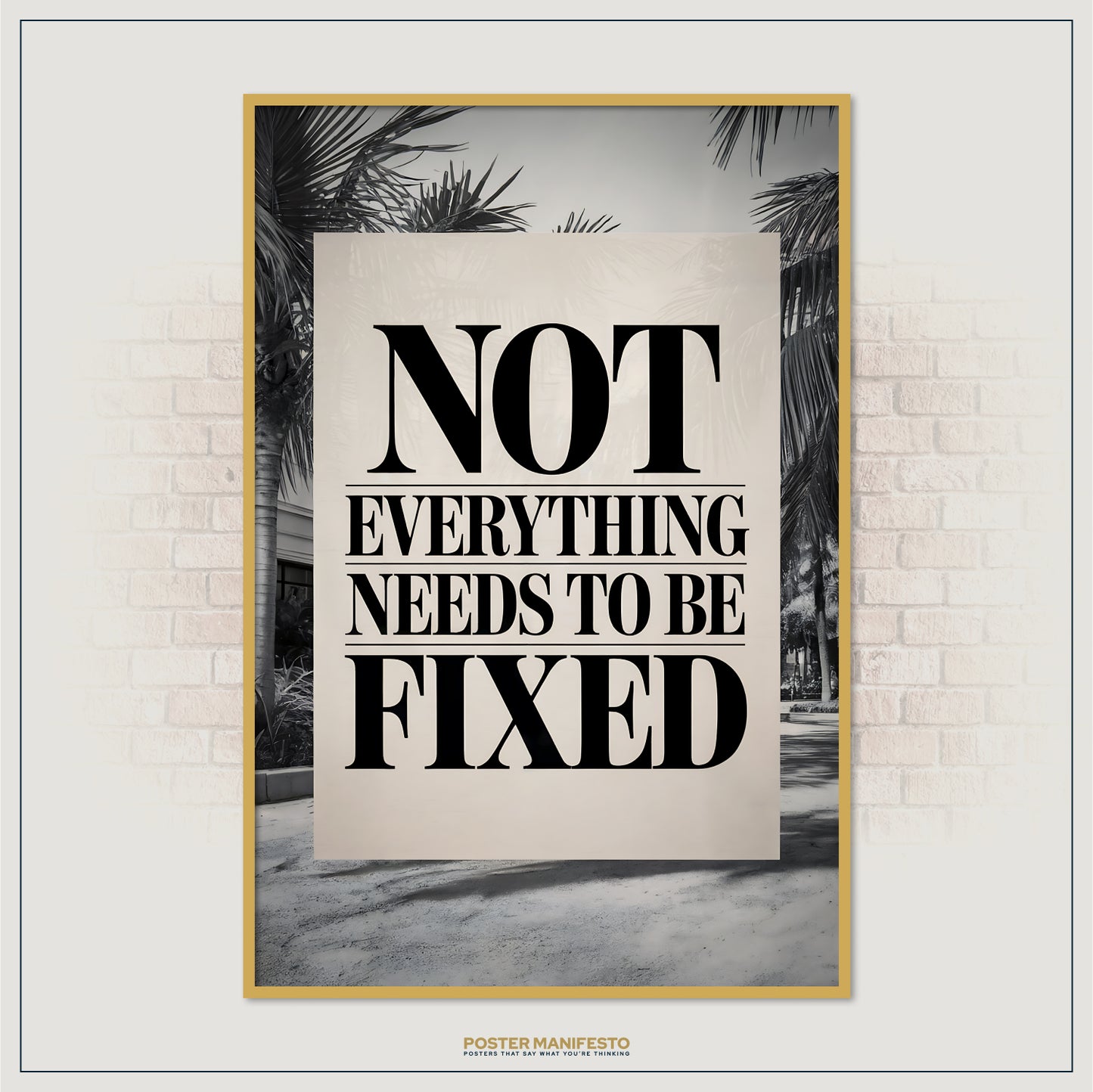 Inspirational poster about acceptance and imperfection in bold type