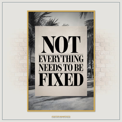 Inspirational poster about acceptance and imperfection in bold type