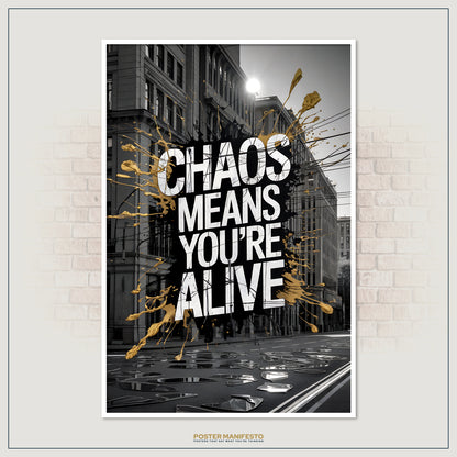 Modern wall art embracing chaos with urban street style