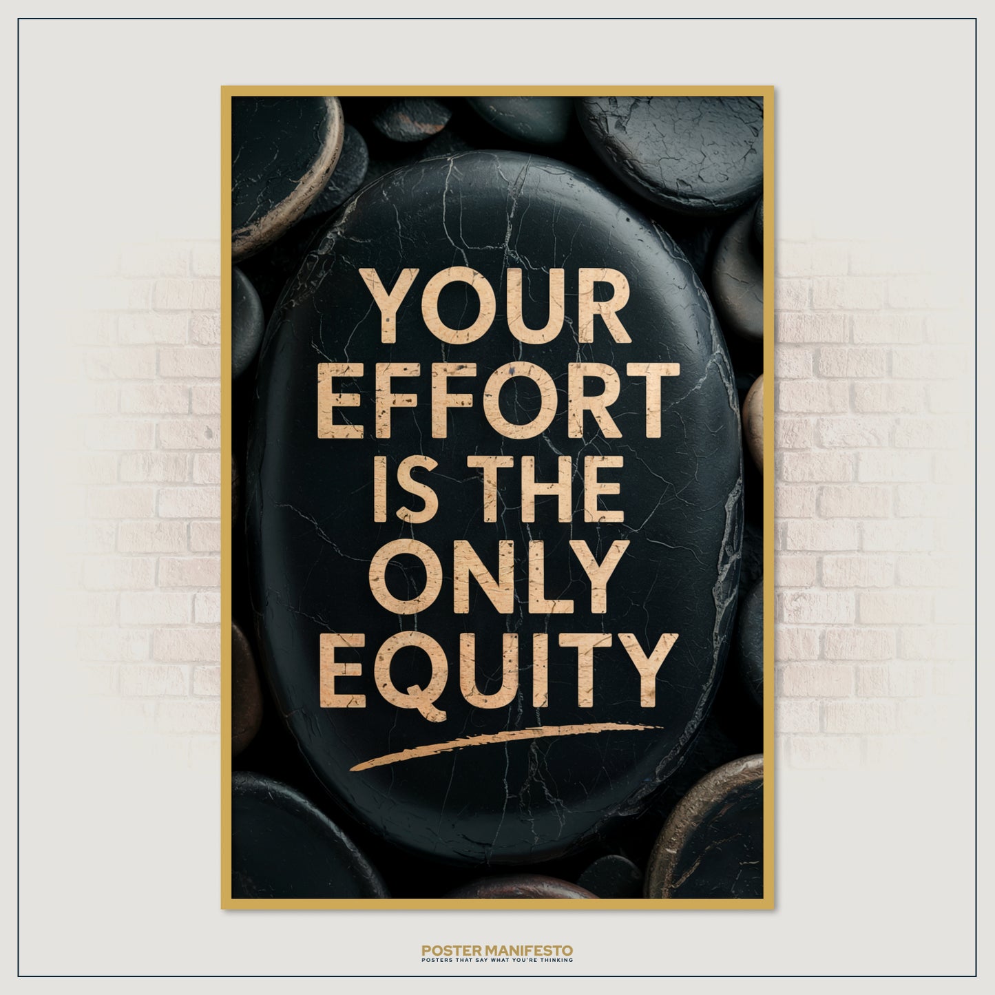 Modern motivational poster emphasizing discipline, effort, and resilience.