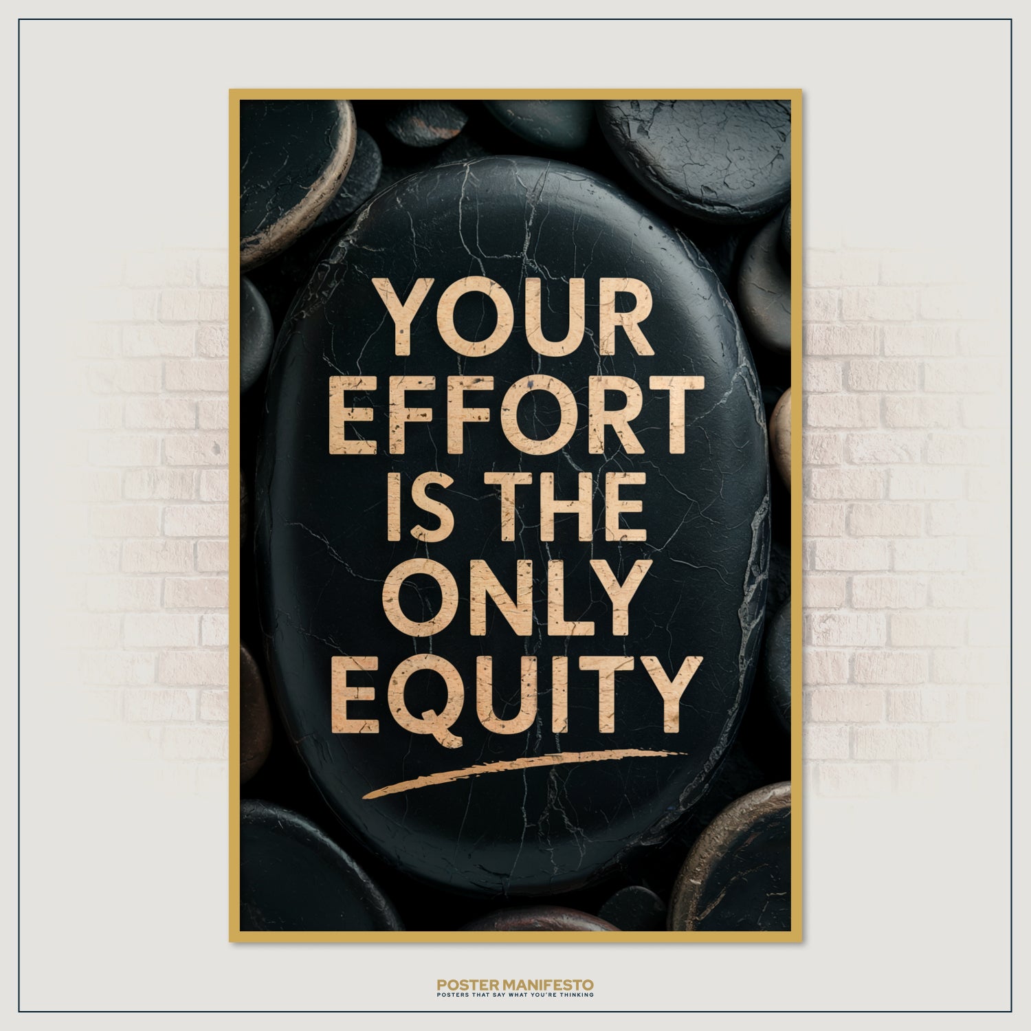 Modern motivational poster emphasizing discipline, effort, and resilience.