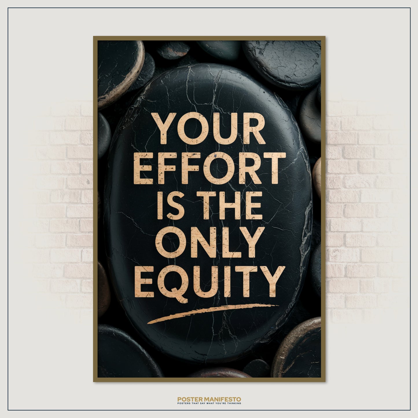 Office or gym wall decor poster with bold motivational message about self-investment.