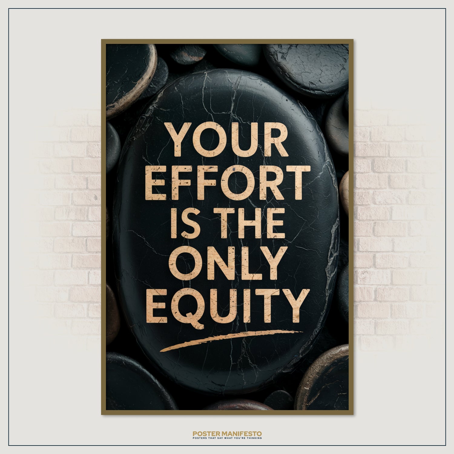 Office or gym wall decor poster with bold motivational message about self-investment.