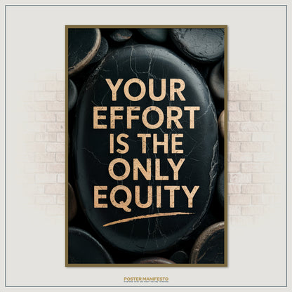 Office or gym wall decor poster with bold motivational message about self-investment.