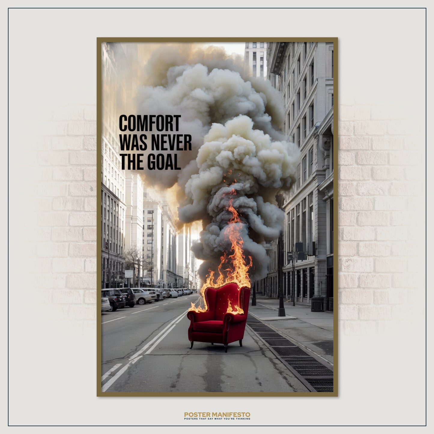 Disruptive inspirational artwork designed for entrepreneurs and creatives.