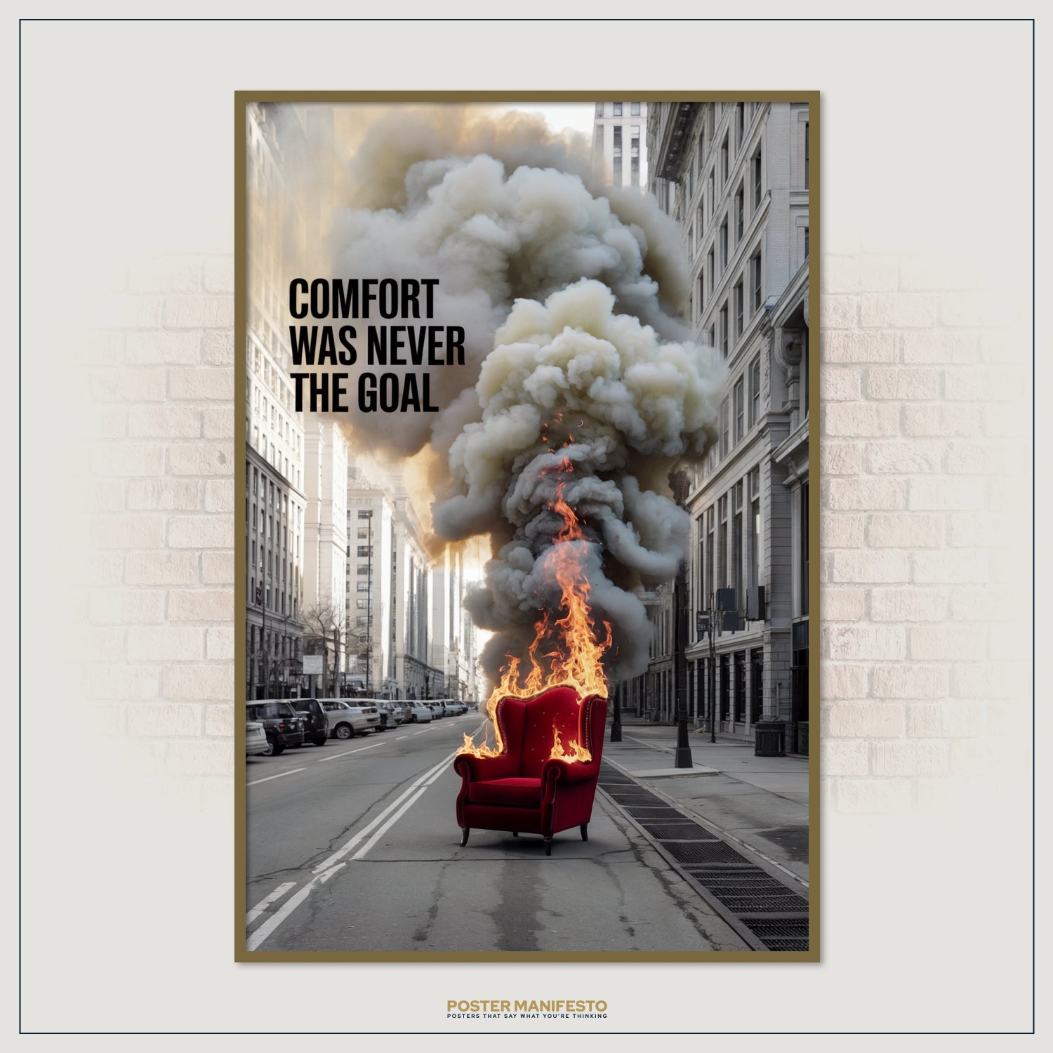 Disruptive inspirational artwork designed for entrepreneurs and creatives.