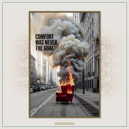 Disruptive inspirational artwork designed for entrepreneurs and creatives.