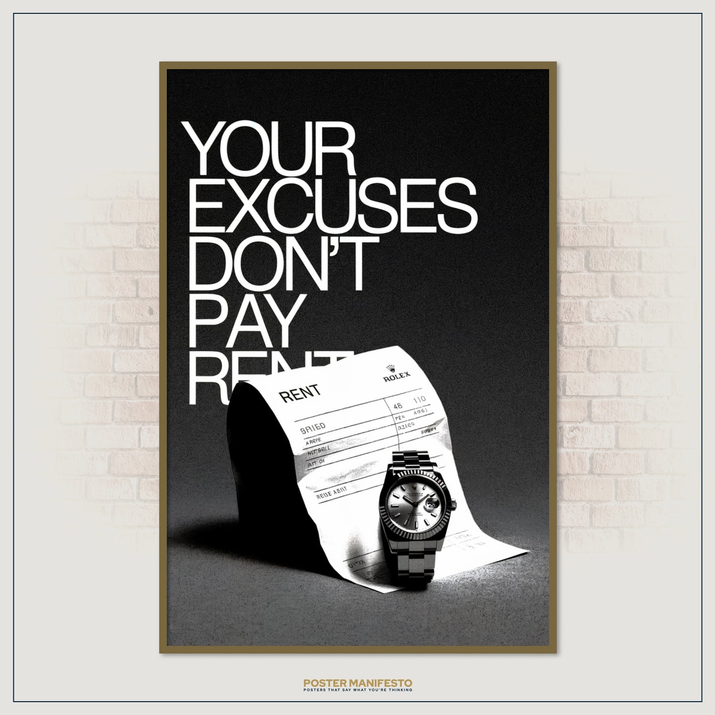 Inspirational office artwork for entrepreneurs and hustlers focused on discipline.