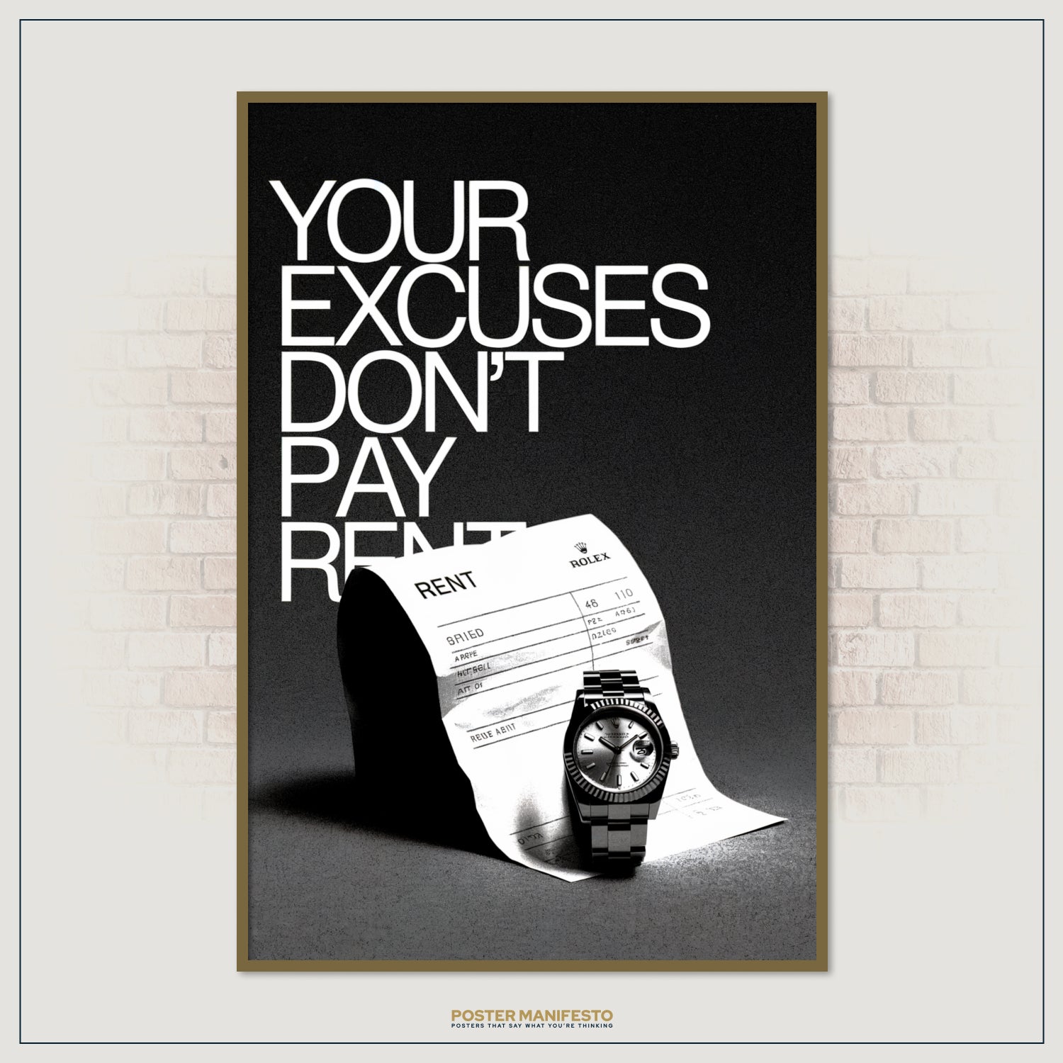 Inspirational office artwork for entrepreneurs and hustlers focused on discipline.