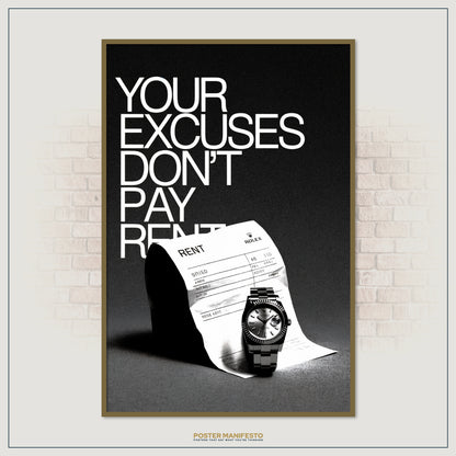 Inspirational office artwork for entrepreneurs and hustlers focused on discipline.